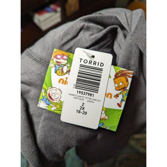 Torrid 2x NWT Rugrats Angelica 99% Angel Cropped Long Sleeve Shirt - Picture 3 of 4